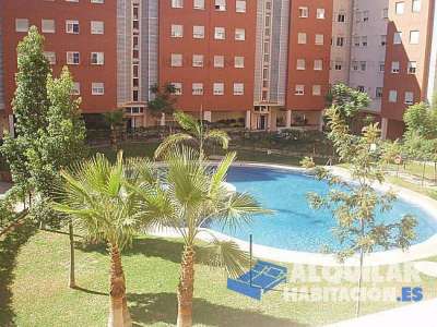 habitación individual zona martín carpena - 1600813451 habitación individual en recinto privado con piscina y pista de padel. con todas las facilidades: j